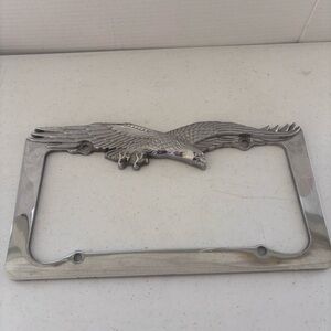 Silver Eagle License Plate Frame